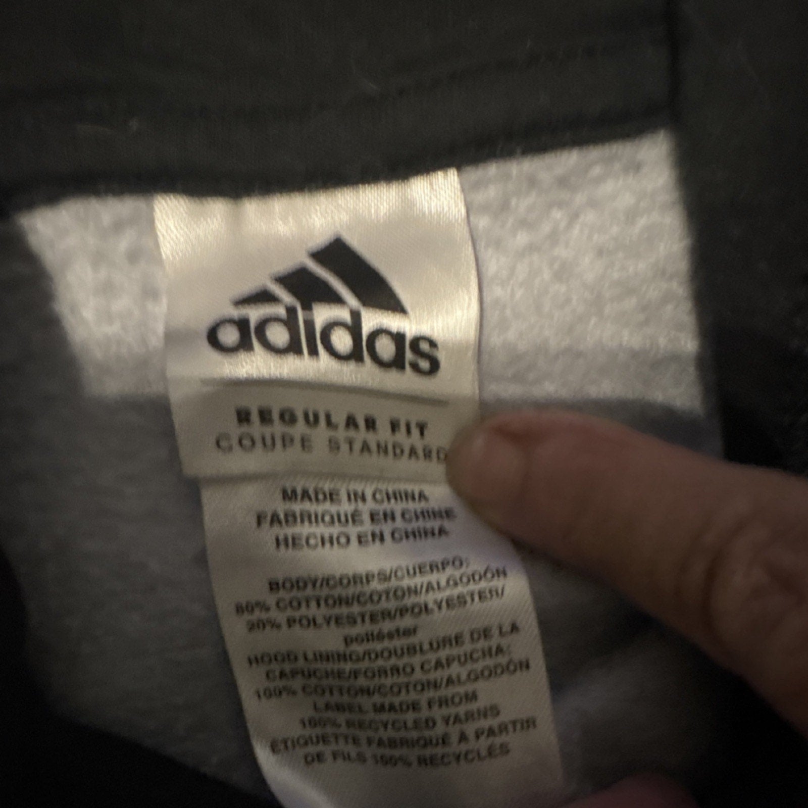 adidas Camouflage Logo Fleece Pullover Hoodie boys Regular Fit Size L