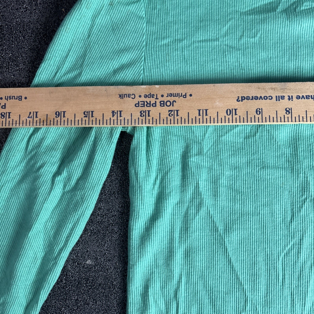 American Eagle Green Ribbed Mock Neck Top Size Small