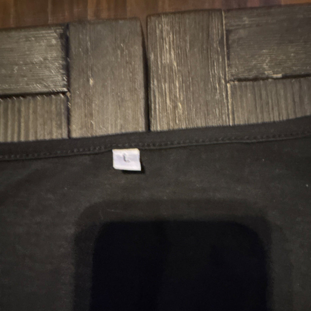 Black Sleeveless Henley Chemise Nightgown with Button Accents Size L