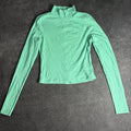 American Eagle Green Ribbed Mock Neck Top Size Small